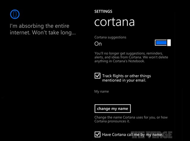 Cortana. Το πρώτο πραγματικό screenshot της ψηφιακής βοηθού των Windows Phone 8.1