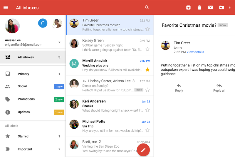Το Gmail gia Android αποκτά ενιαίο φάκελο για όλα τα εισερχόμενα e-mail σας από διαφορετικούς λογαριασμούς