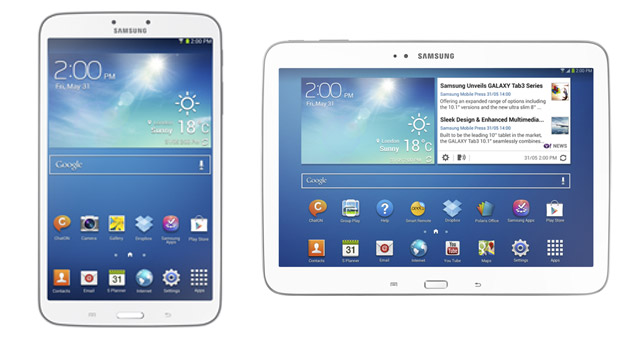 Νέα Samsung Galaxy Tab 3 tablet στις 8 και 10.1 ίντσες