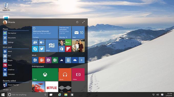 Διαθέσιμη για κατέβασμα η νέα δοκιμαστική έκδοση των  Windows 10