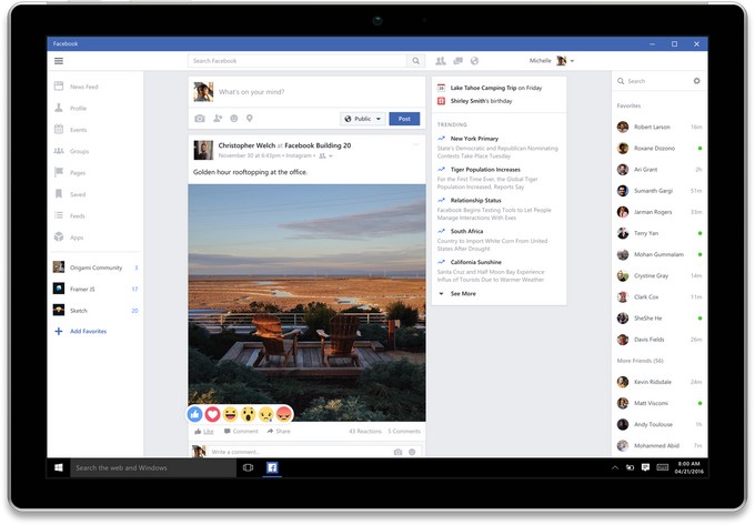 Οι εφαρμογές Facebook, Messenger και Instagram, διαθέσιμες για τα Windows 10