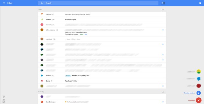 H Google ξεκινά τις δοκιμές ενός εντελώς ανανεωμένου Gmail