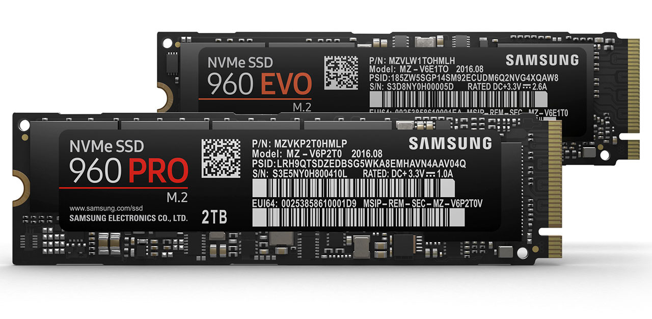 Η Samsung ανακοίνωσε τις σειρές M.2 NVMe SSDs 960 PRO και 960 EVO