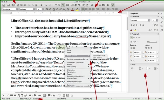 LibreOffice 4.4, με ανανεωμένο σχεδιασμό και καλύτερη υποστήριξη OOXML αρχείων