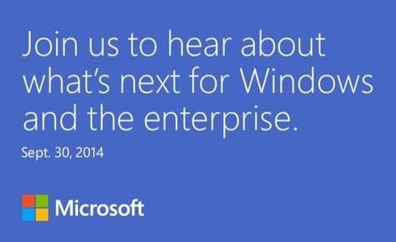Επίσημη παρουσίαση των Windows 9 στις 30 Σεπτεμβρίου