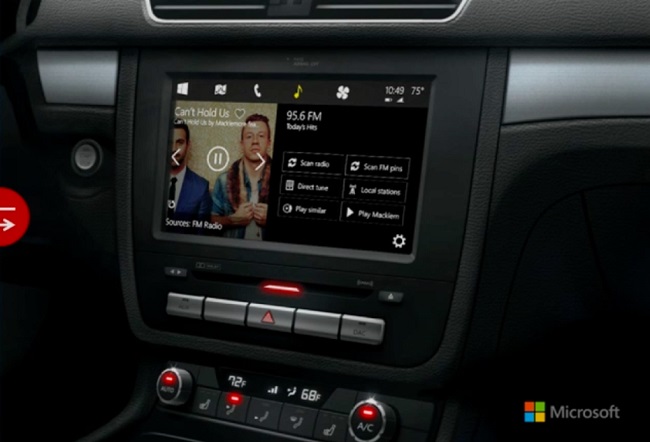 Η Microsoft παρουσίασε το concept Windows in the car