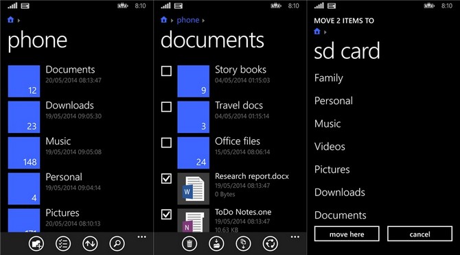 Files. Επίσημη εφαρμογή διαχείρισης αρχείων για τα Windows Phone 8.1