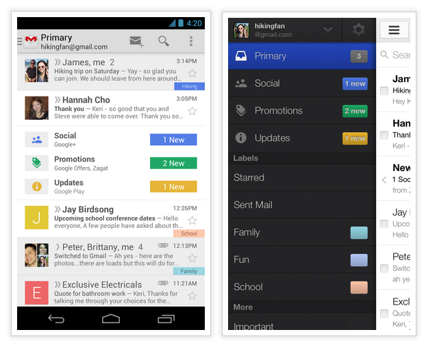 Νέο και πιο οργανωμένο Inbox για το Gmail