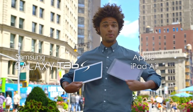 Νέα διαφήμιση της Samsung συγκρίνει το Galaxy Tab S με το iPad Air