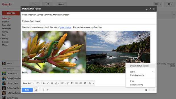 Gmail: Το νέο παράθυρο σύνταξης email, προκαθορισμένο σε όλους τους χρήστες