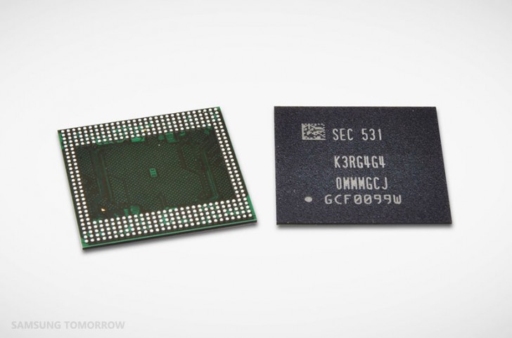 Η Samsung ξεκίνησε την παραγωγή mobile chips LPDDR4 RAM στα 6GB για φορητές συσκευές