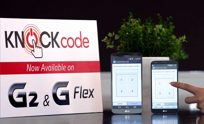 Το Knock Code έρχεται στα LG G2 και G Flex από τον Απρίλιο