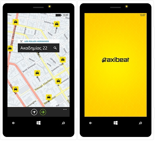 H εφαρμογή του Taxibeat τώρα και στα Windows Phone