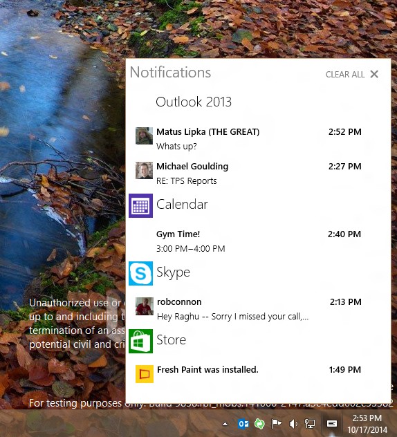 Νέα δοκιμαστική έκδοση των Windows 10 με Action Center και άλλα χαρακτηριστικά από Windows Phone