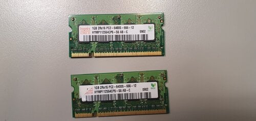 Μνήμες Laptop 2GB DDR2 PC2-6400S  667MHz και 160GB HDD