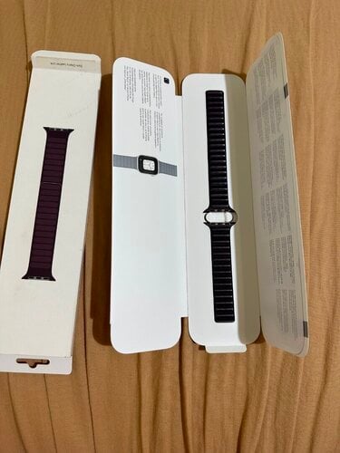 Πωλείται Apple Watch Band - Leather Link - (45mm) - Dark Cherry - Medium/Large