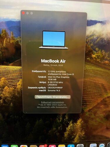 Apple Macbook Air 2020 Model, (13-Inch, Intel Core i3, 1.1Ghz, 8GB, 256GB, MWTJ2), Eng-KB, Space Gra