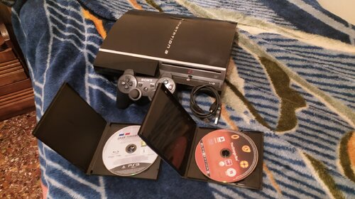 PS3 Fat Για Ανταλλακτικα + 2 Games + Original Controller