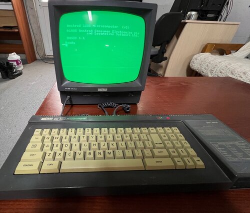 AMSTRAD 128K πρασινη οθονη 