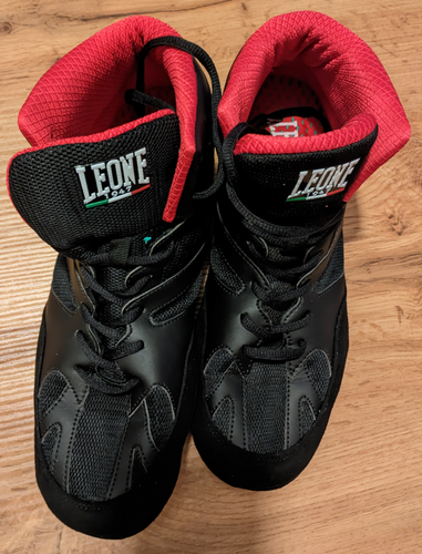 Leone Luchador CL130 Παπούτσια Πυγμαχίας Ενηλίκων Μαύρα Νο44