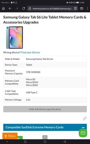 Samsung Galaxy Tab S6 Lite 2022 (4G/64 GB/4 GB)