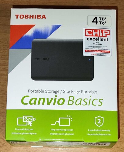 Toshiba Canvio Basics 2022 USB 3.2 Εξωτερικός HDD 4TB 2.5"