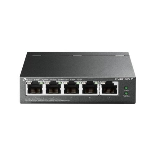 TP-LINK TL-SG1005LP v2 Unmanaged L2 PoE+ Switch με 4 Θύρες Gigabit (1Gbps) Ethernet