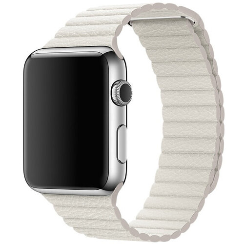 Περισσότερες πληροφορίες για "Apple Watch 42mm Stainless Steel Case with White Leather Loop"
