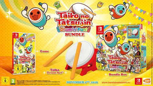 Περισσότερες πληροφορίες για "Taiko no Tatsujin: Drum ‘n’ Fun! Bundle (Nintendo Switch)"