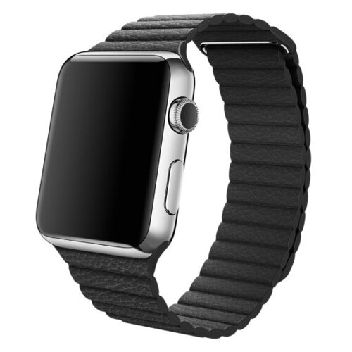Περισσότερες πληροφορίες για "Apple Watch 42mm Stainless Steel Case with Black Leather Loop"