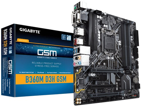 Περισσότερες πληροφορίες για "Gigabyte B360M D3H GSM"