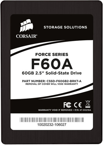 Περισσότερες πληροφορίες για "Corsair Force F60A (60 GB/SATA II)"