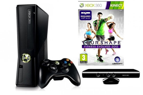 Περισσότερες πληροφορίες για "Microsoft 4GB Xbox 360 Slim + Kinect: Your Shape - Fitness Evolved 2012"