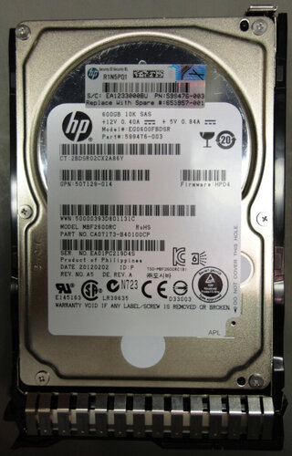 Περισσότερες πληροφορίες για "HP 600GB hot-plug dual-port SAS HDD"