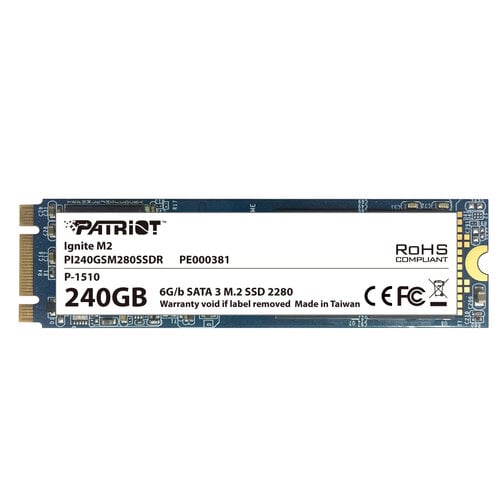 Περισσότερες πληροφορίες για "Patriot Memory Ignite M2 (240 GB/SATA III)"