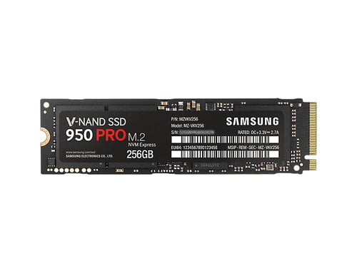 Περισσότερες πληροφορίες για "Samsung 950 PRO (256 GB/PCI Express)"