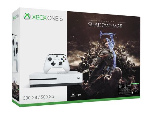 Περισσότερες πληροφορίες για "Microsoft Xbox One S Shadow of War 500GB bundle"