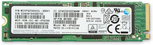 Περισσότερες πληροφορίες για "HP SSD μονάδας Z Turbo 256 GB MLC (Z8G4) (256 GB/PCI Express 3.0)"