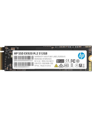 Περισσότερες πληροφορίες για "HP EX920 (512 GB/PCI Express 3.0)"