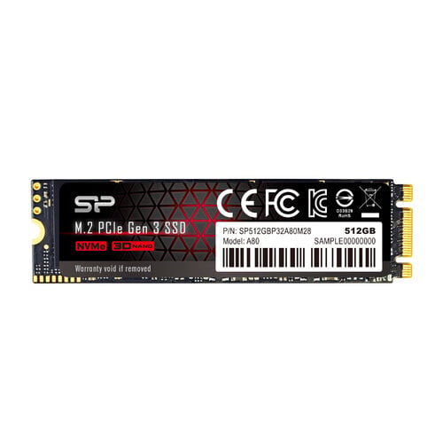 Περισσότερες πληροφορίες για "Silicon Power PCIe Gen3x2 P32A80 (512 GB/PCI Express 3.0)"