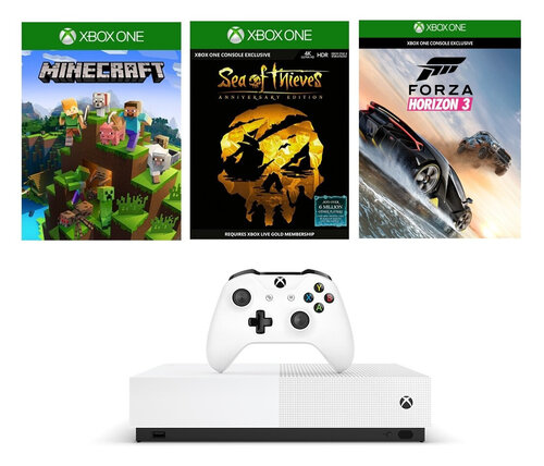 Περισσότερες πληροφορίες για "Microsoft Xbox One S + Minecraft Sea of Thieves Forza Horizon 3"