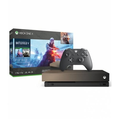 Περισσότερες πληροφορίες για "Microsoft Xbox One X Gold Rush Special Edition Battlefield V Bundle"