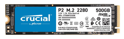 Περισσότερες πληροφορίες για "Crucial P2 (500 GB/PCI Express 3.0)"