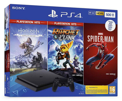 Περισσότερες πληροφορίες για "Sony PlayStation 4 Slim + Horizon Zero Dawn Complete Edition Ratchet & Clank Marvel's Spider-Man"