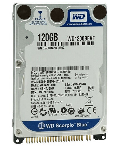 Περισσότερες πληροφορίες για "Western Digital Scorpio 120GB"