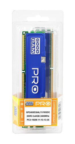 Περισσότερες πληροφορίες για "Goodram PRO 2x8GB DDR3 GP2400D364L11/16GDC (16 GB/DDR3/2400MHz)"