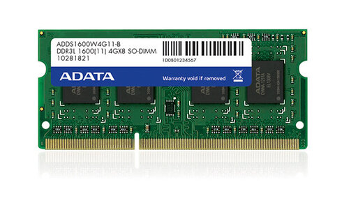 Περισσότερες πληροφορίες για "ADATA ADDS1600C4G11-S (4 GB/DDR3L/1600MHz)"