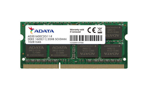 Περισσότερες πληροφορίες για "ADATA AD3S160022G11-S (2 GB/DDR3/1600MHz)"