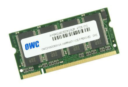 Περισσότερες πληροφορίες για "OWC OWC2700DDRS512A (0,5 GB/DDR/333MHz)"