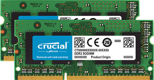 Περισσότερες πληροφορίες για "Crucial CT2C4G3S160BJM (8 GB/DDR3L/1600MHz)"